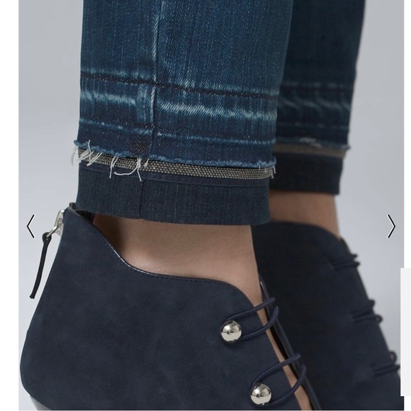 White House Black Market Classic Rise Ball Chain Slim Ankle Jeans Sz 6 - Picture 1 of 12